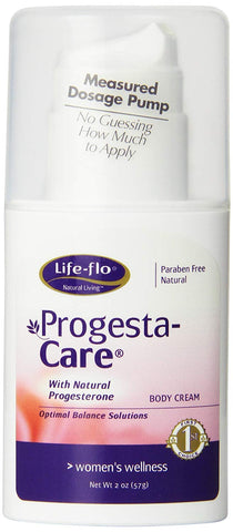 Life Flo Progesta-Care With Natural Progesterone Body Cream Women's Wellness-2 Oz