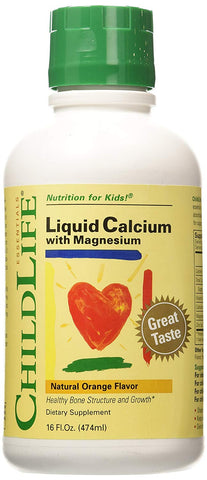 Child Life Liquid Calcium With Magnesium Natural Orange Flavor-16 Oz