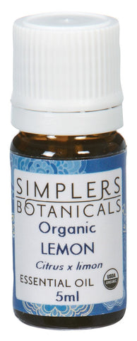 Simplers Botanicals Organic Lemon Oil Citrs x limon-0.17 Oz
