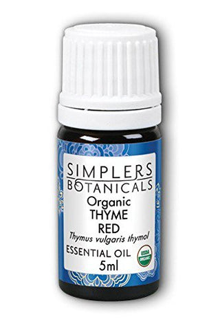 Simplers Botanicals Organic Thyme Red Thymol Oil Thymus Vulgaris-0.17 Oz