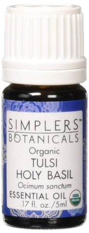 Simplers Botanicals Organic Tulsi Holy Basil Oil Ocimum Sanctum-0.17 Oz