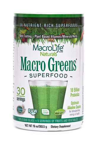 Macro Life Naturals Macro Greens 18 Billion Probiotics-10 Oz