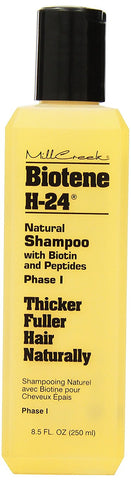 Millcreek Biotene H-24 Natural Shampoo With Biotin & Peptides Phase 1 Thicker Fuller Hair Naturally-8.5 Oz