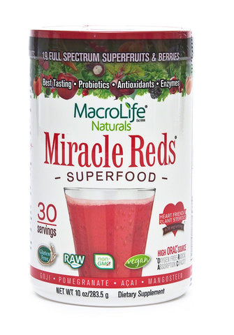 Macro Life Naturals Miracle Reds Cardio Antioxidant Superfood-10 Oz