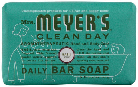 Mrs.Meyer's Clean Day Basil Scent Daily Bar Soap-5.3 Oz