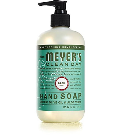 Mrs.Meyer's Clean Day Basil Scent Hand Soap With Olive Oil & Aloe Vera-12.5 Oz
