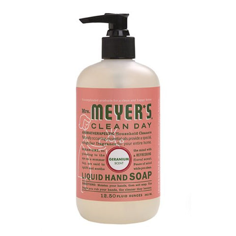 Mrs.Meyer's Clean Day Geranium Scent Hand Soap With Olive Oil & Aloe Vera-12.5 Oz