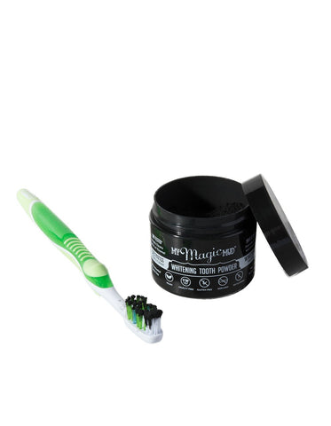 My Magic Mud Whitening Tooth Powder With Calcium Bentonite Clay & Activated Charcoal Flavorless Blend -1.06 Oz