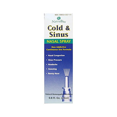 Natra Bio Cold & Sinus Nasal Spray-0.8 Oz