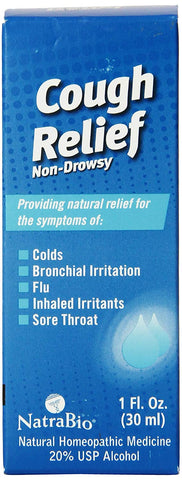 Natra Bio Cough Relief 20 % USP Alcohol-1 Oz