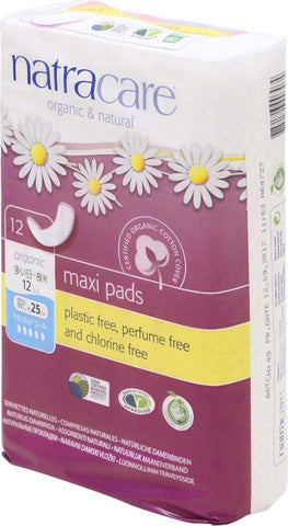 Natra Care Organic Cotton Cover Super Maxi Pads-12 Pads