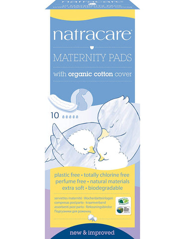 Natra Care Maternity Pads With Organic Cotton Cover-10 Pads