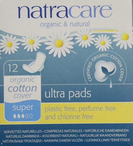 Natra Care Organic Cotton Cover Super-12 Ultra Pads