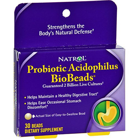 Natrol Probiotic Acidophilus Bio Beads -30 Beads