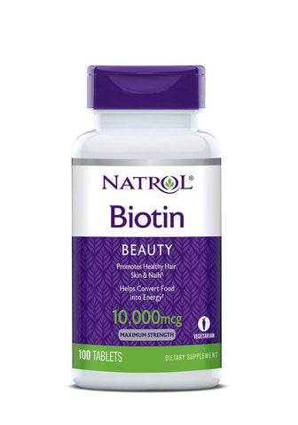 Natrol Biotin 10,000 Mcg Maximum Strength-100 Tablets