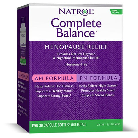 Natrol Complete Balance For Menopause With Soy, Calcium & Black Cohosh-60 Capsules