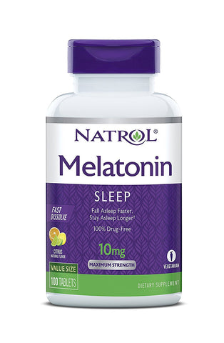 Natrol Melatonin 10 Mg Fast Dissolve Citus Punch Flavor-100 Tablets