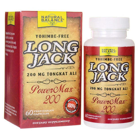Natural Balance Yohimbe Free Long Jack 200 Mg Tongkat Ali-60 Vegetarian Capsules