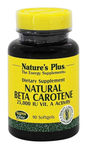 Natures Plus Beta Carotene 25,000 IU Vit.A Activity-90 Softgels