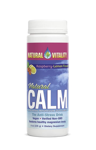 Natural Vitality Calm The Anti Stress Drink Raspberry Lemon Flavor-8 Oz