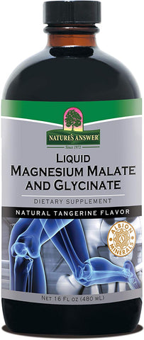 Nature's Answer Magnesium Malate & Glycinate Natural Tangerine Flavor-16 Oz