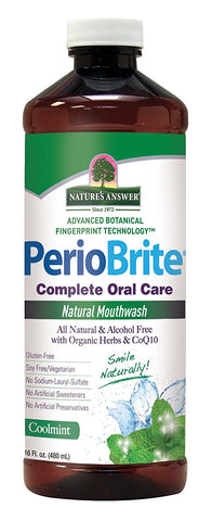 Nature's Answer Perio Brite Natural Mouthwash Cool Mint-16 Oz