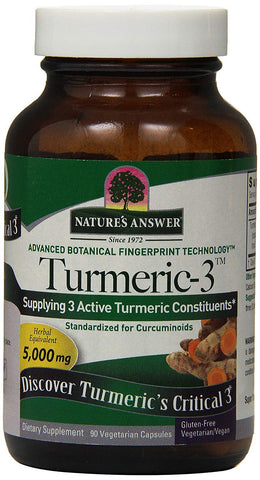 Nature's Answer Turmeric-3 5,000 Mg-90 Vegetarian Capsules