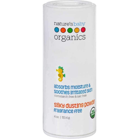 Nature's Baby Organics Silky Dusting Powder Fragrance Free-4 Oz