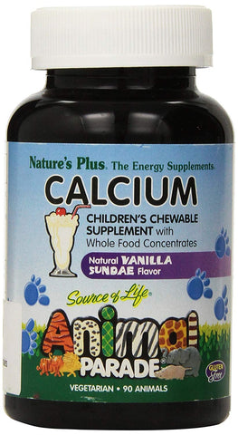 Natures Plus Animal Parade Calcium Vanilla Sundae Flavor-90 Animals