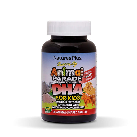 Natures Plus Animal Parade DHA For Kids Cherry Flavor-90 Animals