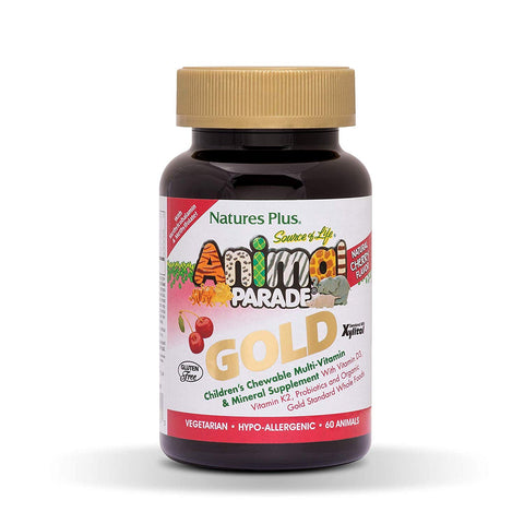Natures Plus Animal Parade Gold Multivitamin & Mineral Cherry Flavor-60 Animals