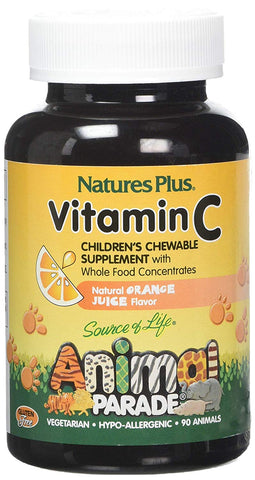 Natures Plus Animal Parade Vitamin C Children's Orange Flavor-90 Animals