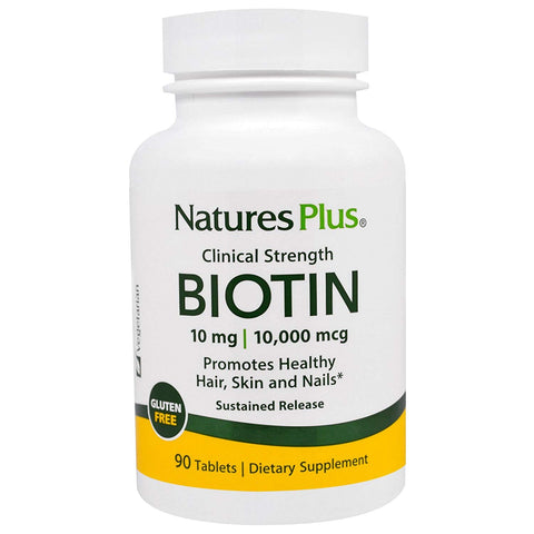 Natures Plus Clinical Strength Biotin 10 Mg-90 Tablets