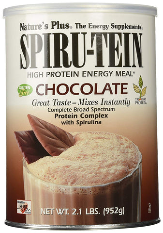 Natures Plus Spiru-Tein Protein Complex With Spirulina Chocolate Flavor-2.1 Lbs