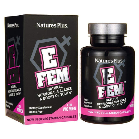 Natures Plus E FEM Hormonal Balance & Boost Of Youth For Women-60 Vegetarian Capsules