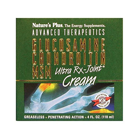 Natures Plus Ultra RX-Joint Cream Glucosamine Chondroitin MSM-4 Oz