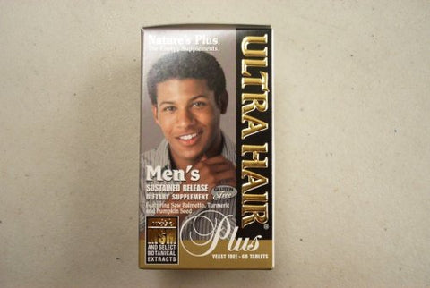 Natures Plus Ultra Hair Plus Men's Sustained Release-60 Tablets