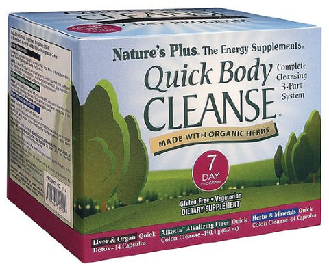 Natures Plus Quick Body Cleanse 3 Part System 7 Day Program-28 Capsules & 6.7 Oz
