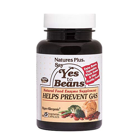 Natures Plus Yes To Beans Helps Prevent Gas-60 Vegeterian Capsules