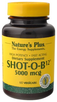 Natures Plus Shot-O-B12 5000 Mcg-60 Vegetarian Capsules