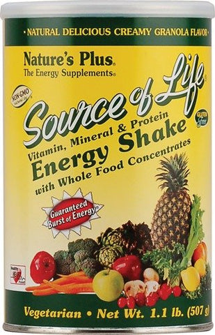 Natures Plus Source Of Life Energy Shake Granola Flavor-1.1 Lb
