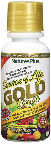 Natures Plus Source Of Life Gold Liquid Tropical Fruit Flavor-8 Oz