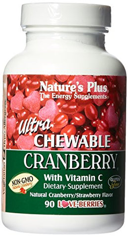 Natures Plus Ultra Cranberry With Vitamin C Strawberry Flavor-90 Love Berries