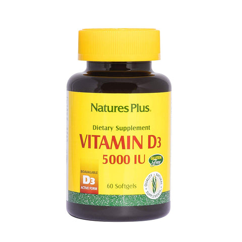 Natures Plus Vitamin D3 5000 IU-60 Softgels