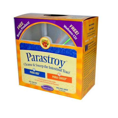 Nature's Secret Parastroy Cleanse & Sweep 2-Part Program-180 Capsules
