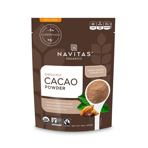 Navitas Naturals Organic Cacao Powder Plant Based Superfood-16 Oz