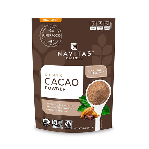 Navitas Naturals Organic Cacao Powder Plant Based Superfood-8 Oz