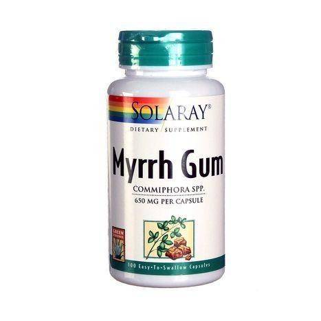 Solaray Myrrh Gum 650 Mg - 100 Capsules