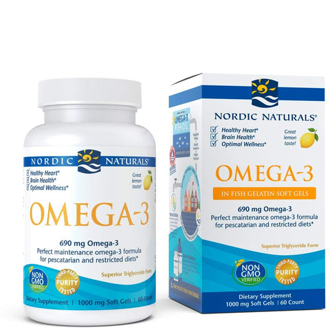 Nordic Naturals Omega 3 690 Mg Lemon Flavor-60 Softgels