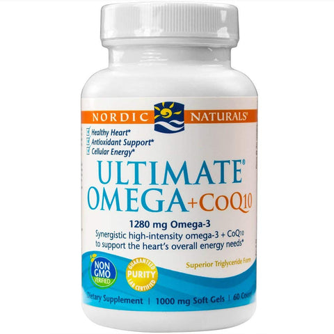 Nordic Naturals Ultimate Omega Plus CoQ10 1000 Mg-60 Softgels